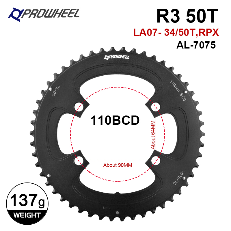 Prowheel Double Speed Bike Chainring 34T/50T 39T/53T 110BCD 130BCD Road Bicycle - Picture 15 of 30