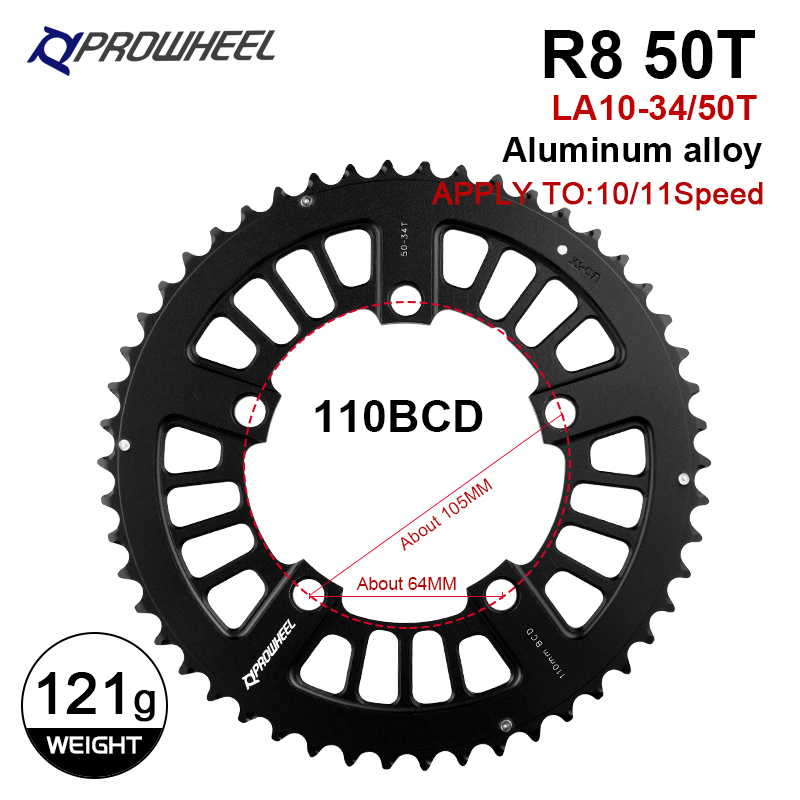 Prowheel Double Speed Bike Chainring 34T/50T 39T/53T 110BCD 130BCD Road Bicycle - Picture 20 of 30