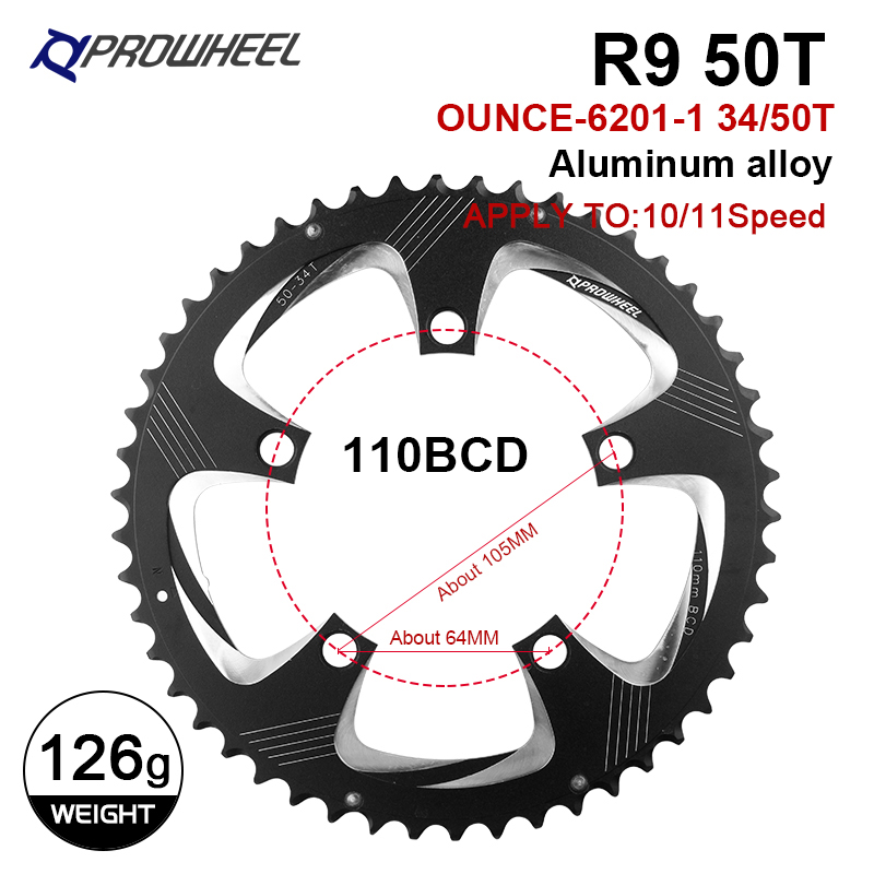 Prowheel Double Speed Bike Chainring 34T/50T 39T/53T 110BCD 130BCD Road Bicycle - Picture 21 of 30
