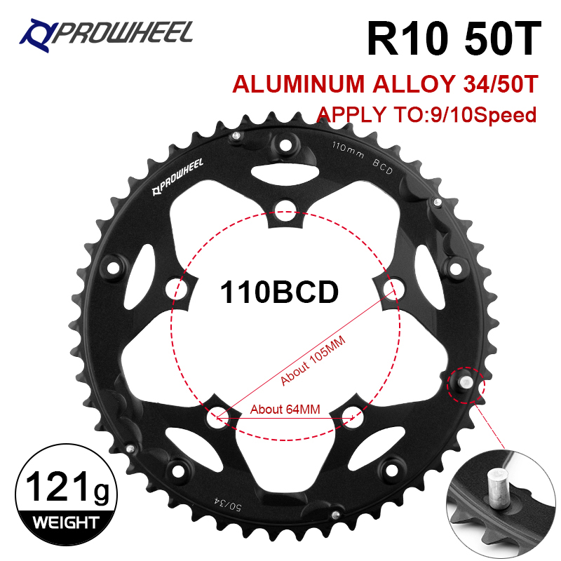 Prowheel Double Speed Bike Chainring 34T/50T 39T/53T 110BCD 130BCD Road Bicycle - Picture 22 of 30
