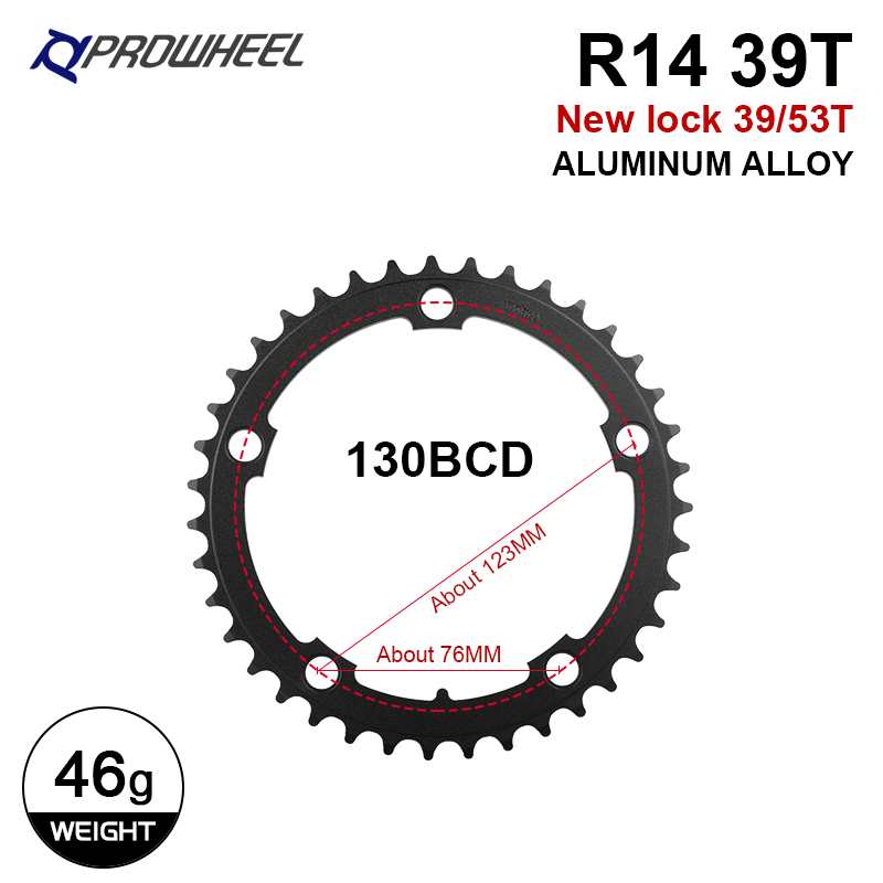 Prowheel Double Speed Bike Chainring 34T/50T 39T/53T 110BCD 130BCD Road Bicycle - Picture 26 of 30