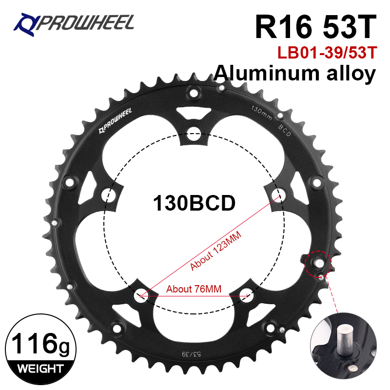 Prowheel Double Speed Bike Chainring 34T/50T 39T/53T 110BCD 130BCD Road Bicycle - Picture 28 of 30