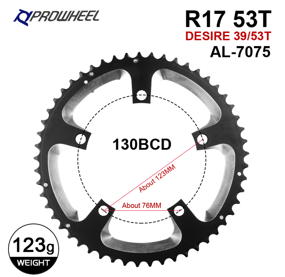 Prowheel Double Speed Bike Chainring 34T/50T 39T/53T 110BCD 130BCD Road Bicycle - Picture 29 of 30