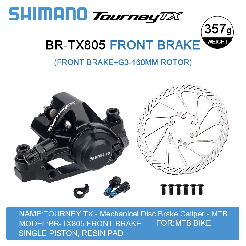 Pinza de freno de disco mecánica Shimano Tourney TX BR TX805 MTB rotor delantero trasero - Imagen 16 de 20