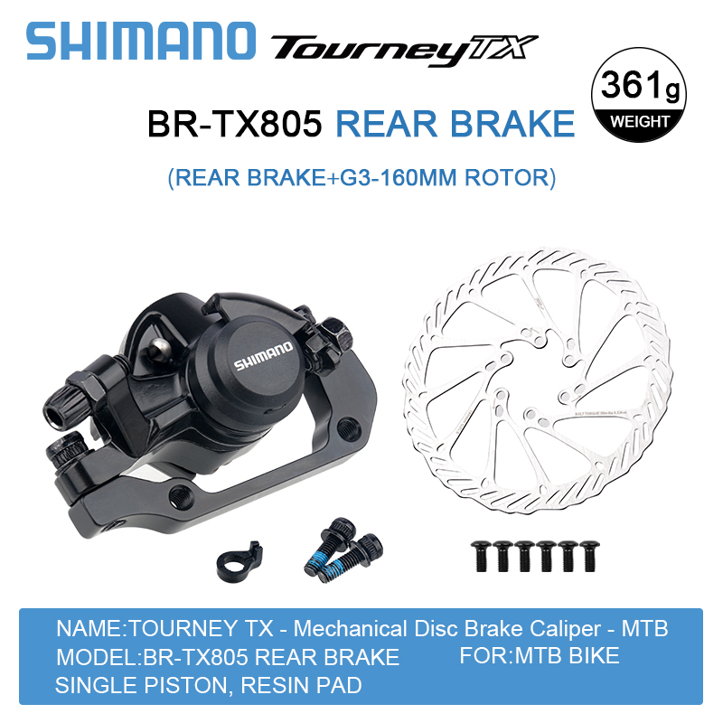 Pinza de freno de disco mecánica Shimano Tourney TX BR TX805 MTB rotor delantero trasero - Imagen 17 de 20