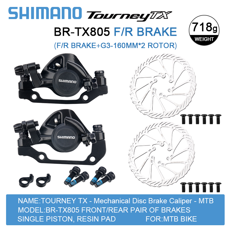 Pinza de freno de disco mecánica Shimano Tourney TX BR TX805 MTB rotor delantero trasero - Imagen 18 de 20