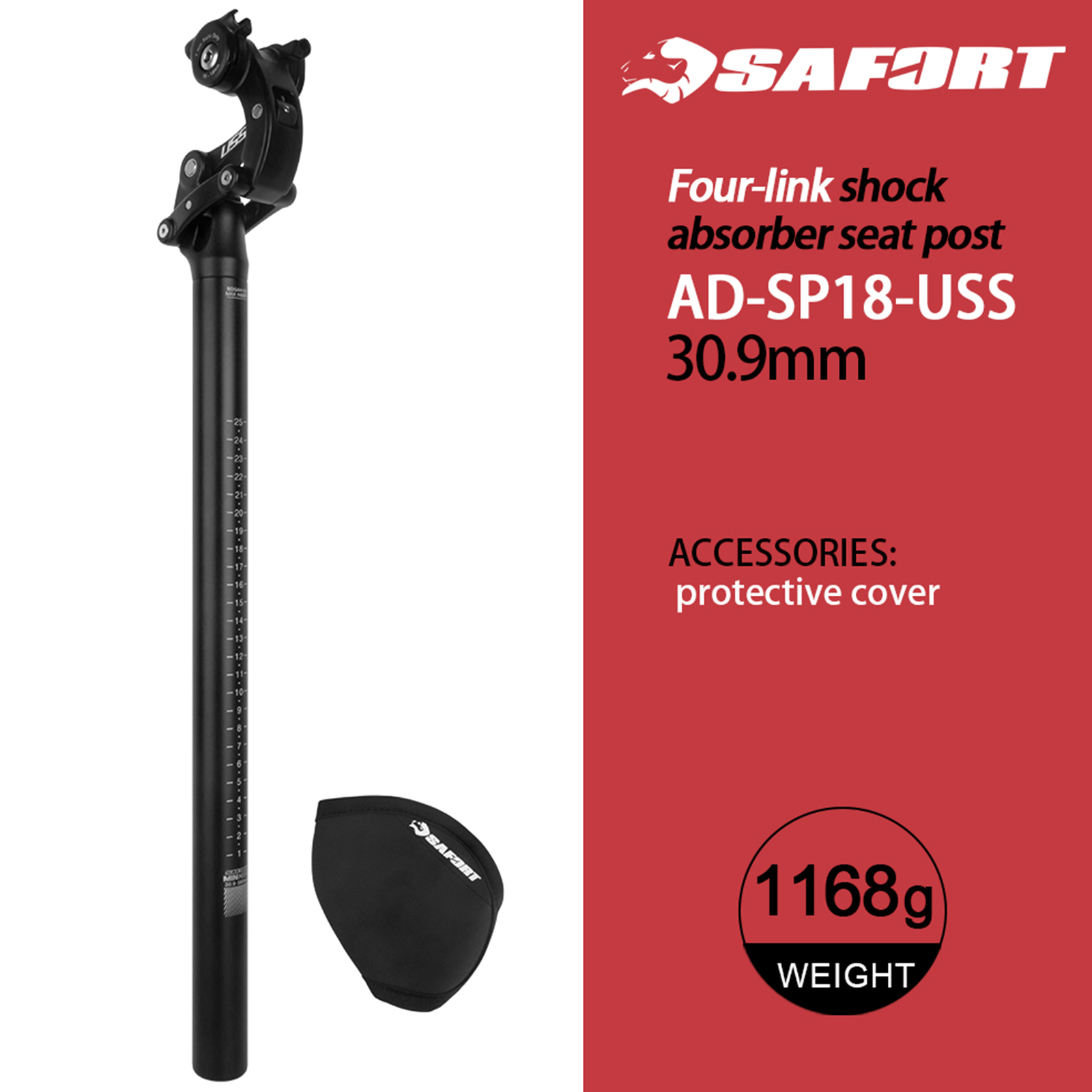 Safort Suspension Seatpost Folding Bike 30.9mm x 580mm Aluminum AL6061-T6 NEW - Picture 17 of 20