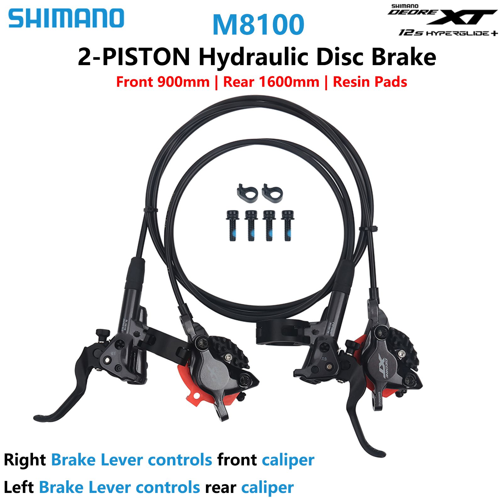 SHIMANO DEORE XT BL-BR-M8100 Hydraulic Disc Brake MTB Brake Front 900 Rear 1600 - Picture 14 of 14