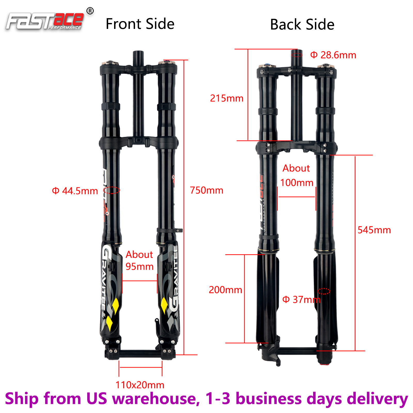 FASTace AHX12RV Front Fork Suspension for 79Bike Falcon Pro / GT eRide Pro S/SS