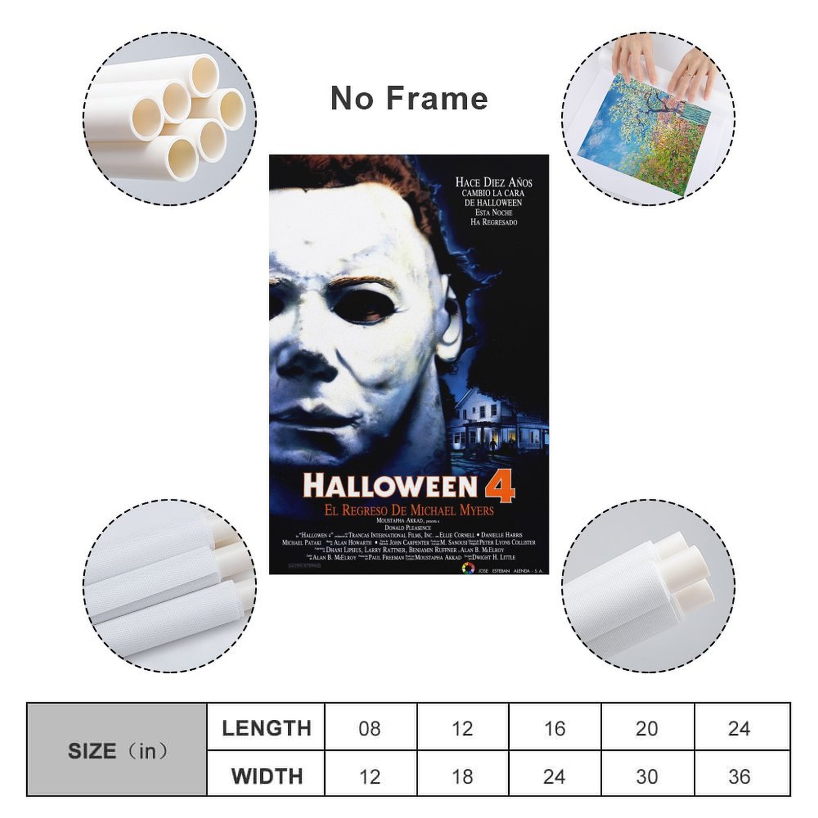Halloween Michael Myers Canvas Art Wall Painting Poster Decor - Picture 11 of 12