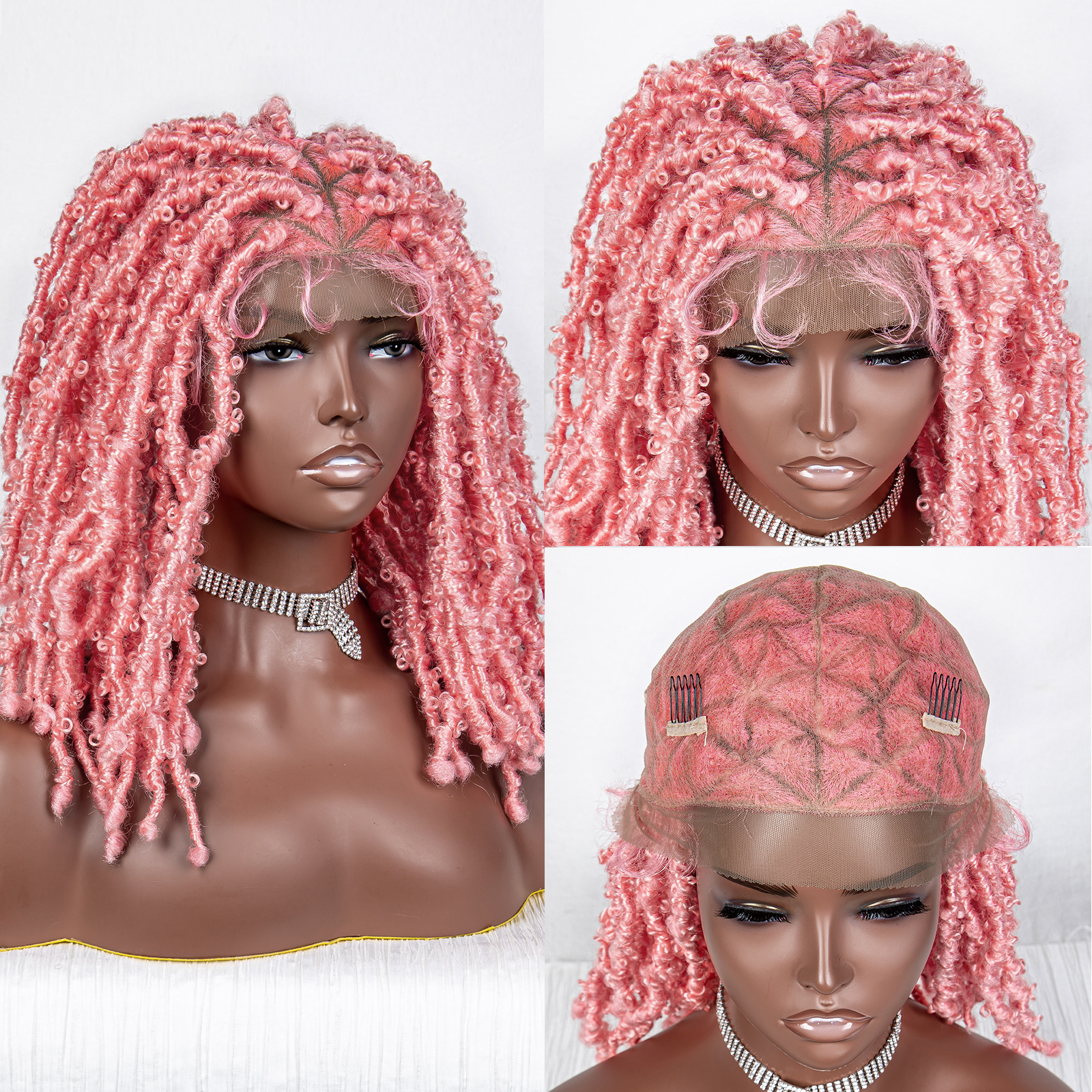 Full Lace Dreadlock Synthetic Braided Wig 14 Inches Box Braid Wig with Baby Hair - Picture 27 of 28