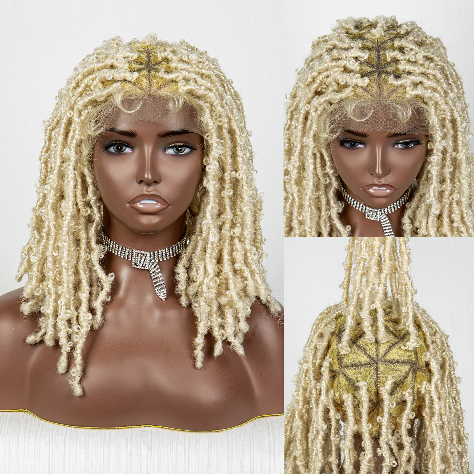 Full Lace Dreadlock Synthetic Braided Wig 14 Inches Box Braid Wig with Baby Hair - Picture 28 of 28