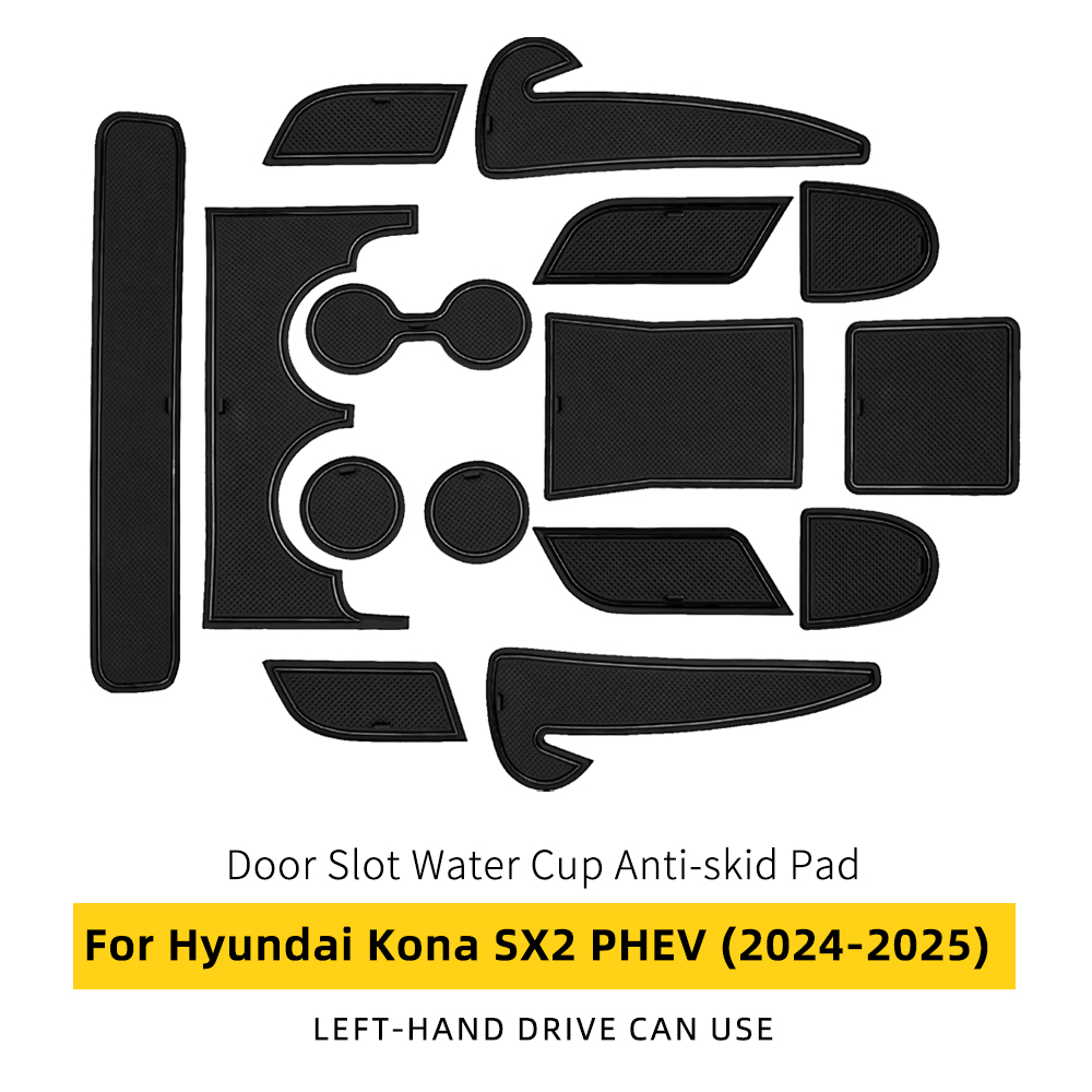 Almohadilla de látex antideslizante interior apta para versión PHEV Hyundai Kona SX2 2024-25 - Imagen 14 de 23