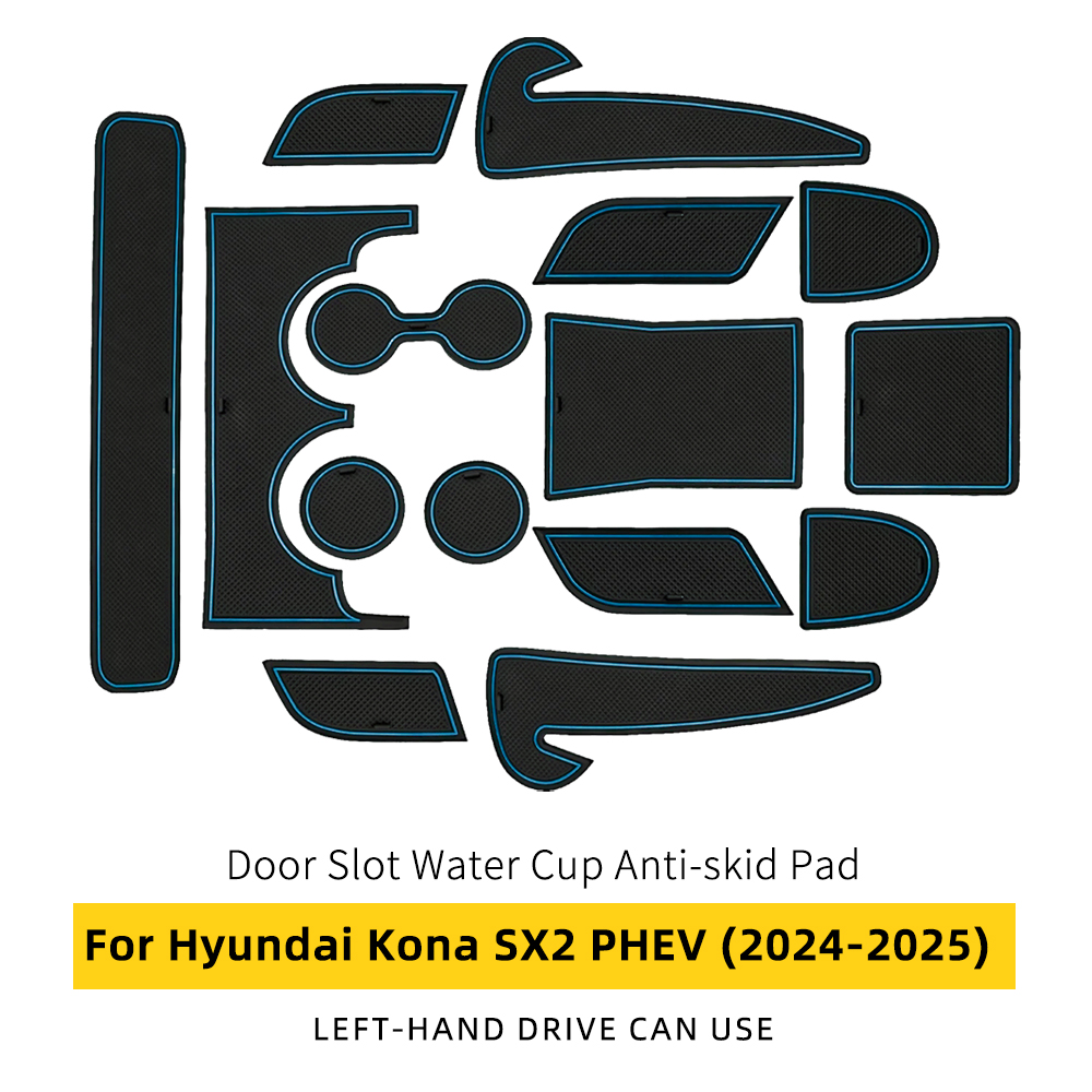 Almohadilla de látex antideslizante interior apta para versión PHEV Hyundai Kona SX2 2024-25 - Imagen 16 de 23