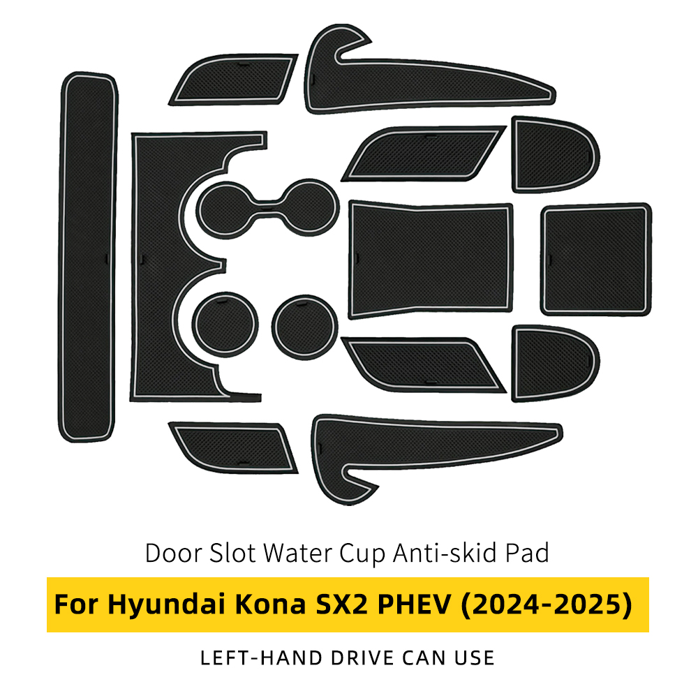 Almohadilla de látex antideslizante interior apta para versión PHEV Hyundai Kona SX2 2024-25 - Imagen 20 de 23