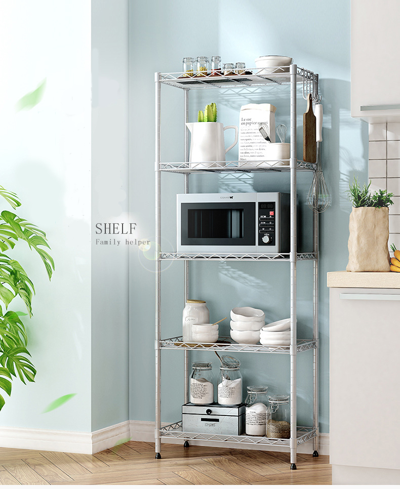 5 Tier Metal Storage Rack Shelving Wire Shelf Kitchen Office Garage Unit Racking - Picture 11 of 11