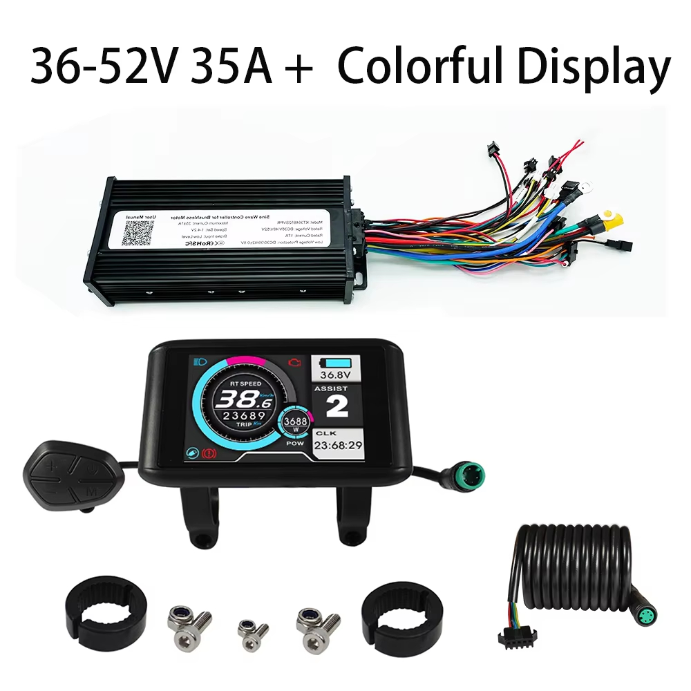 Bike 36V 48V 52V 35A 1000-1200 3-Mode Sine Wave Controller Color Display - Picture 9 of 10