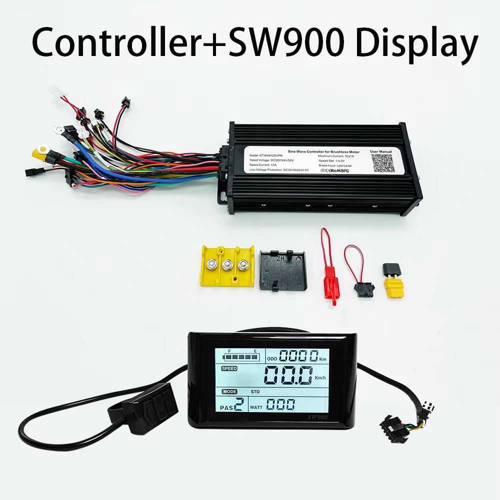 Controlador de onda sinusoidal de 3 modos para bicicleta 36V-52V 1200-1800 45A con pantalla a color UKC-1 - Imagen 8 de 8