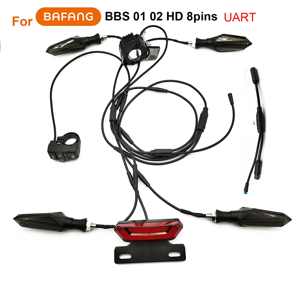 48V 52V Ebike Turn Lights Kit or Bafang BBSHD BBS0102 CAN / UART Mid Drive Motor