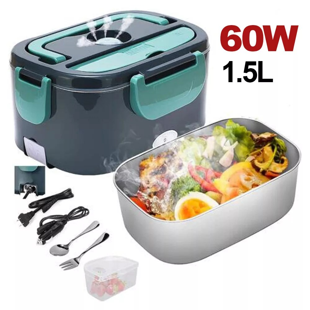 110V Electric Heating Lunch Box Portable for Car Office Food Warmer Container US