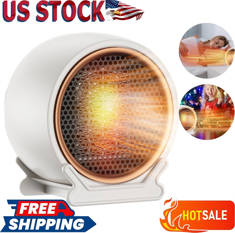 Electric Space Heater Low Energy 1200W Ceramic Fast Heating Fan Heater Portable