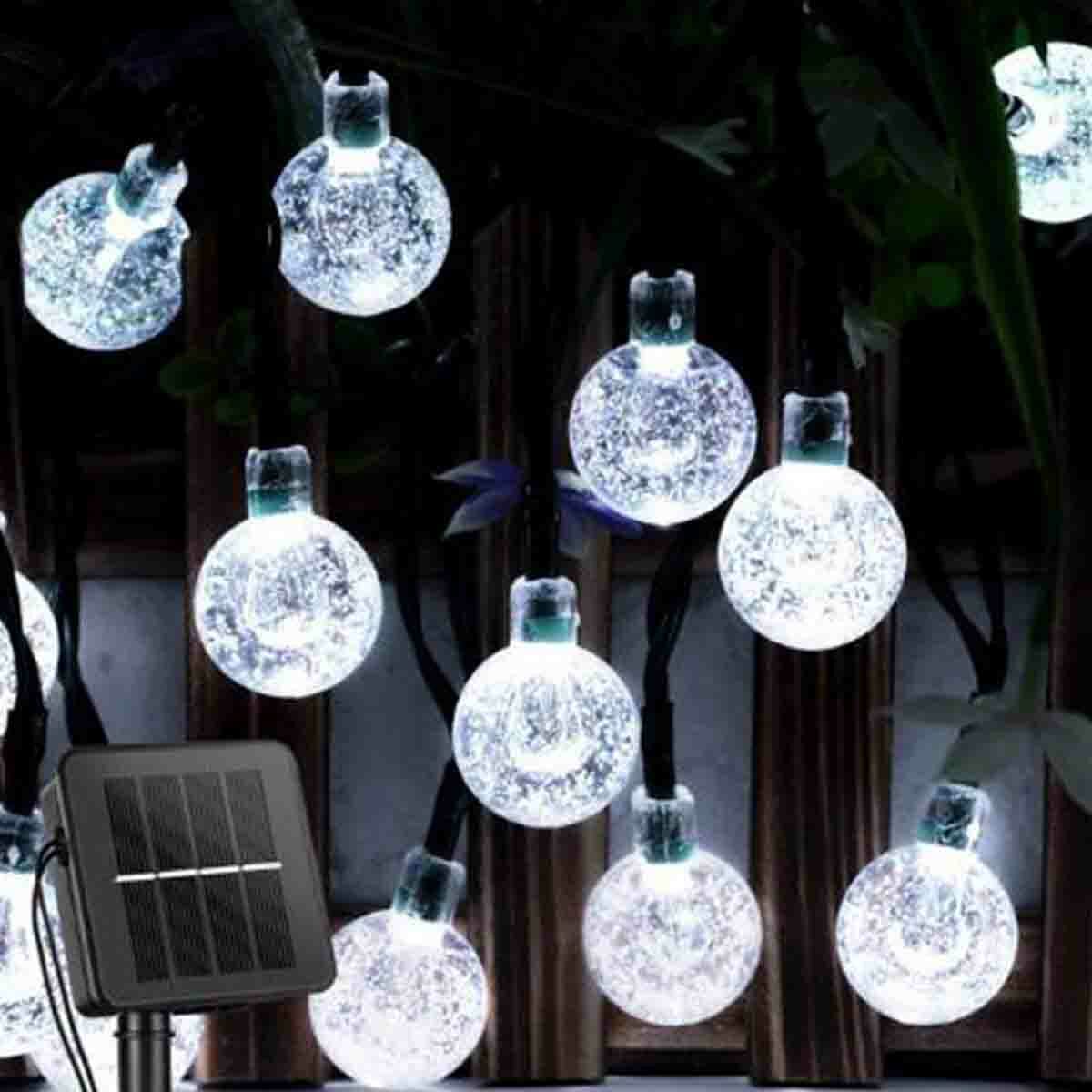 Solar String Lights Outdoor 50 LED 8 Modes Waterproof Patio Light for Garden