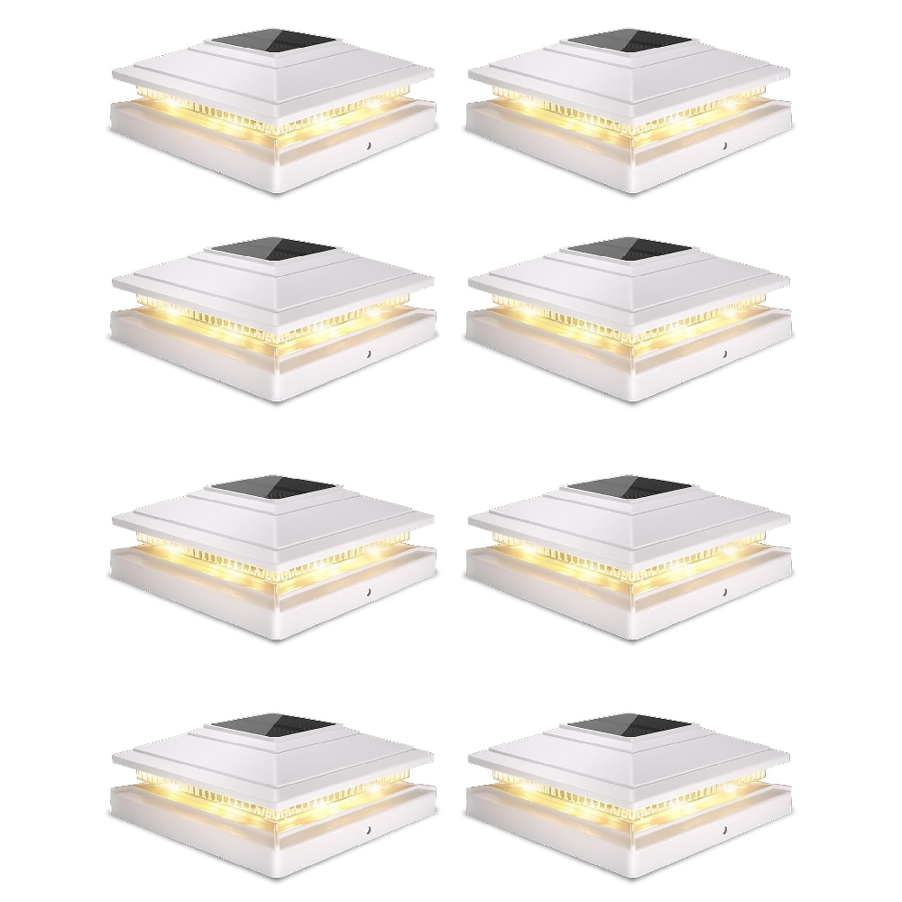 4-16PCS Solar Post Cap Light For 4x4 Outdoor Waterproof LED Deck Fence Light