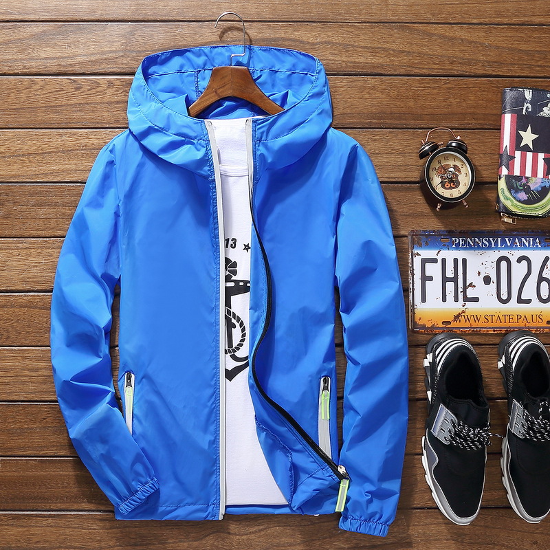 NEW Men Waterproof Rain Jacket Hooded Breathable Lightweight Windbreaker Outwear - Picture 25 of 26