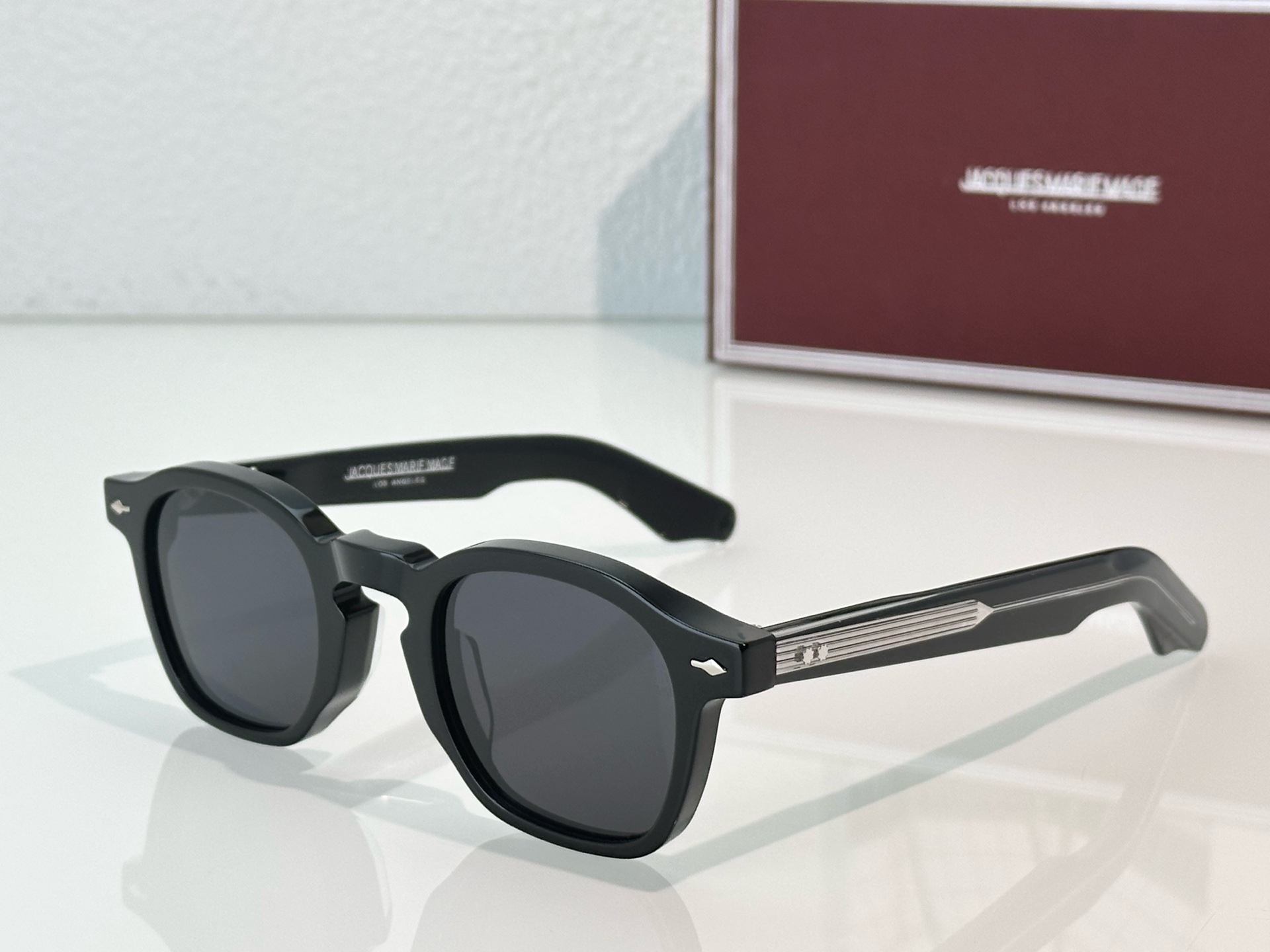 Caramel Frame Blue Lenses ZEPHIRIN Sunglasses JACQUES MARIE MAGE 44-25 Vacation# - Picture 38 of 39