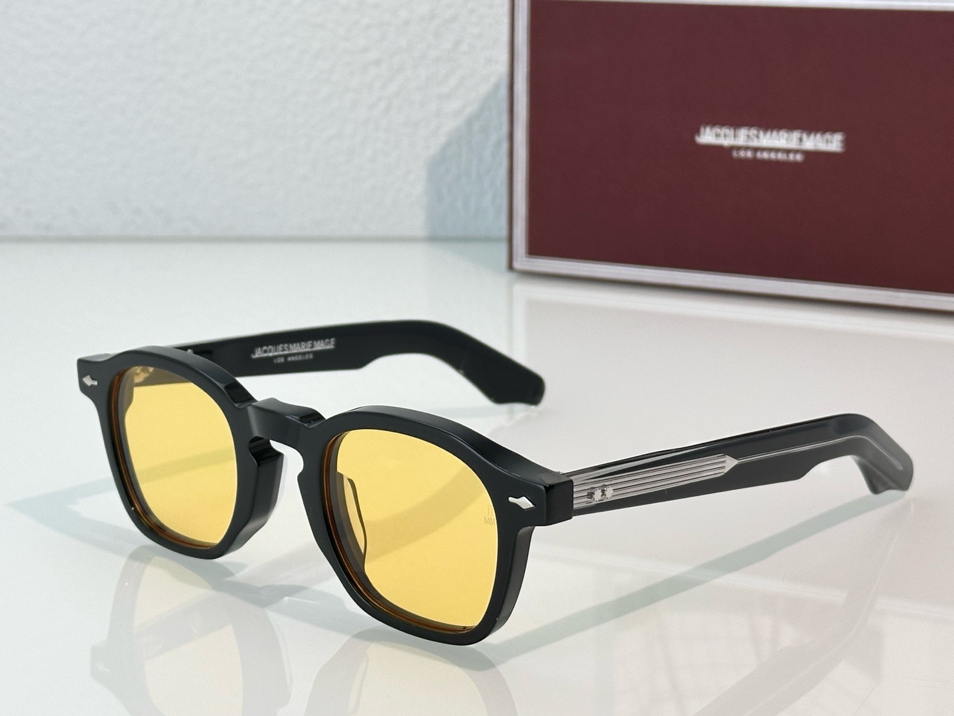 Caramel Frame Blue Lenses ZEPHIRIN Sunglasses JACQUES MARIE MAGE 44-25 Vacation# - Picture 39 of 39