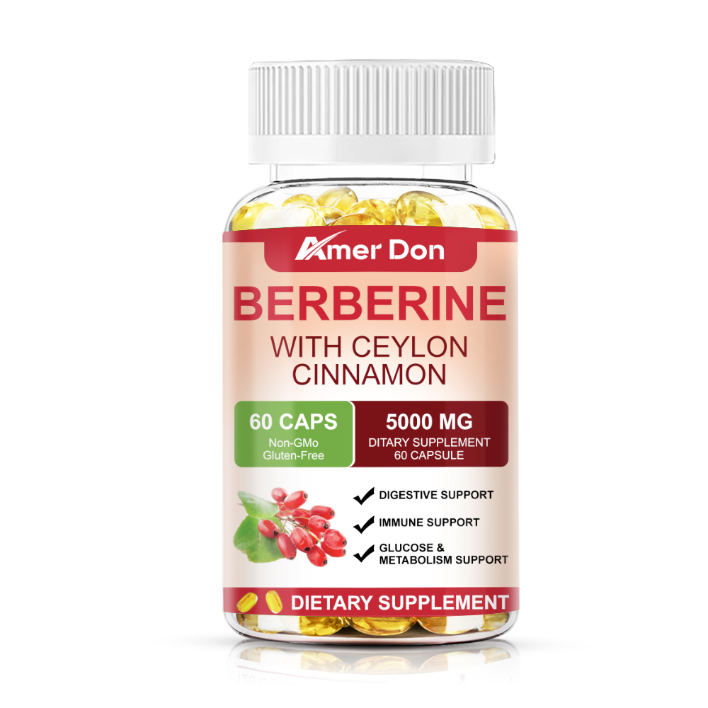 Berberine HCl + Ceylon Cinnamon 5,000mg | Organic | No Fillers | 60/120 Capsules