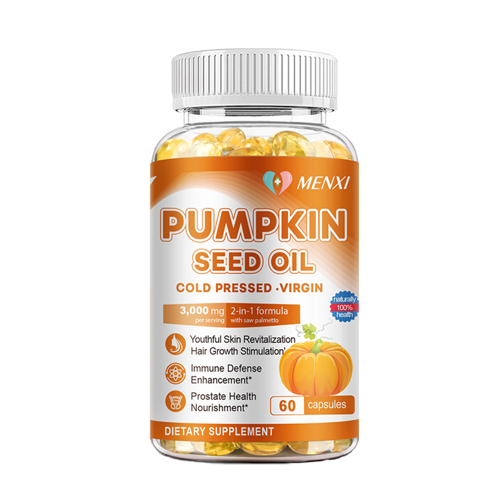 Pumpkin Seed Oil Saw Palmetto 3000mg Support For Hair Care, Prostate Support