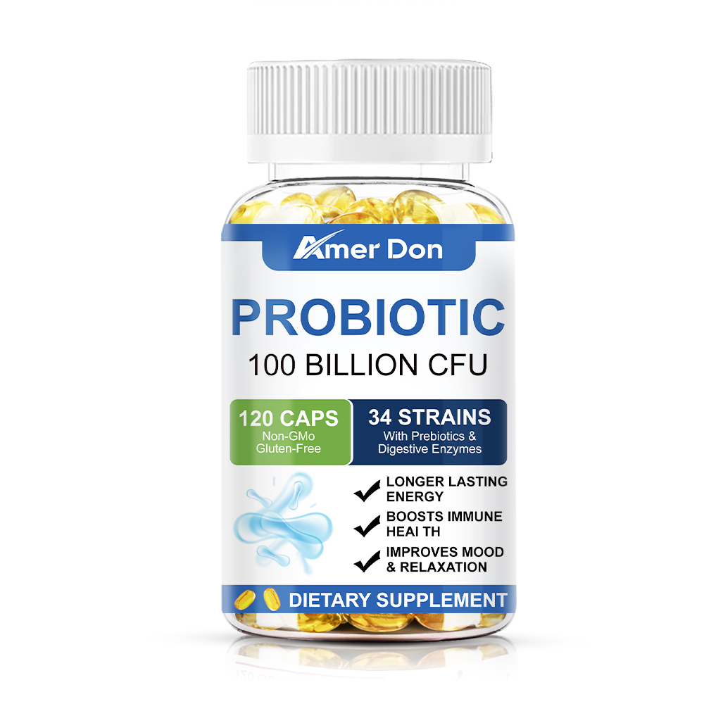 120 Capsules Probiotics Digestive Enzymes 100 Billion CFU Potency Immune Health