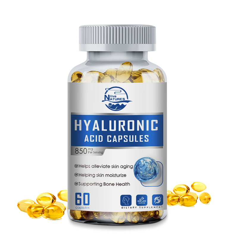 Hyaluronic Acid 850mg Capsules with Vitamin C-Improve Skin Health Face,Hair,Nail