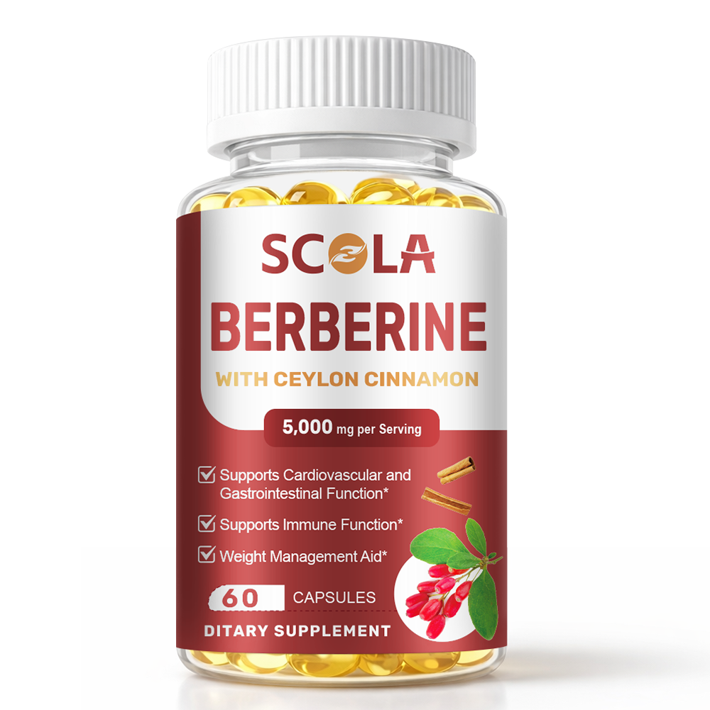 Organic Premium Berberine HCL Extract 5000mg 60/120 Capsules Blood Sugar Support