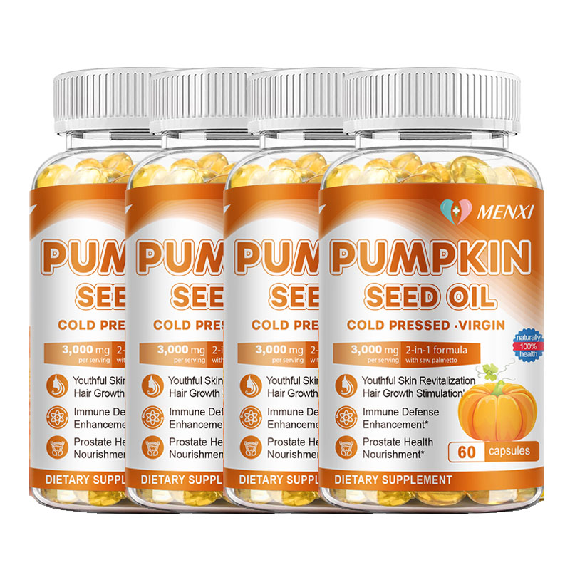 Pumpkin Seed Oil Capsules 3000mg for Hair Growth,Bladder Prostate Health Support