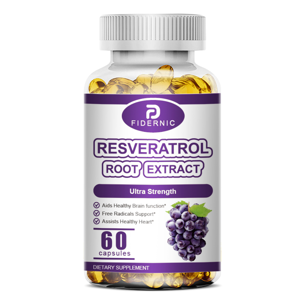 Resveratrol 1200mg Capsules – Maximum Strength Anti-aging Antioxidant Supplement