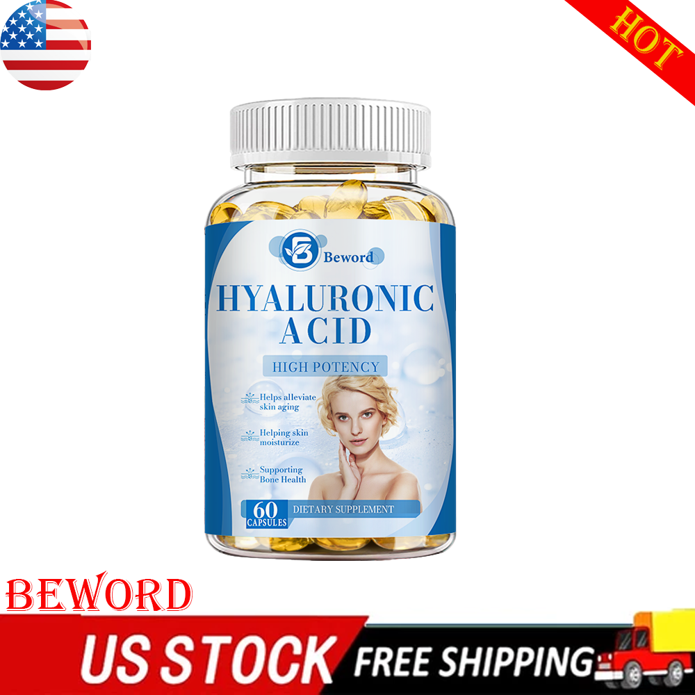 Hyaluronic Acid Anti Aging Hydrating Capsules Wrinkles Fine Lines Joint Health