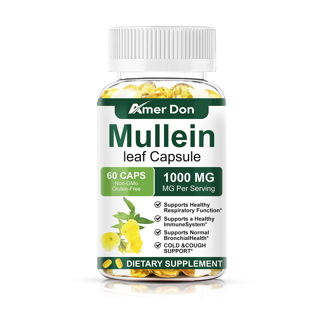 Mullein Leaf Extract 1000MG Supplement, for Lungs Detox and Cleanse 60/120 Caps