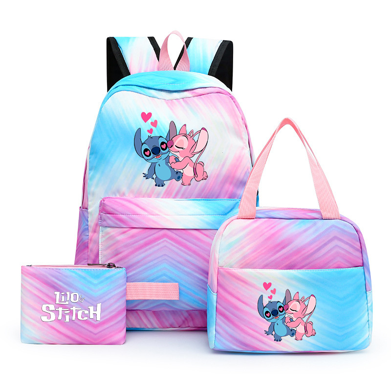Lilo Stitch Angel 3D Backpack Kids Boys Girls School Bag Lunch Bag Pencil Case