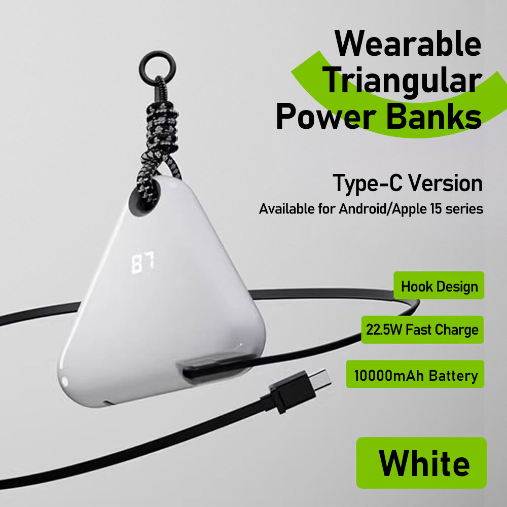 Banco de alimentación de carga rápida de 10000 mAh con cable de expansión incorporado para Apple/Huawei - Imagen 17 de 20