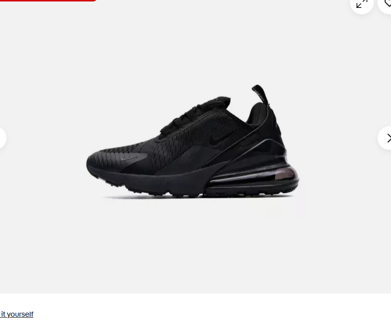 UK Men Women's black 270 Running Shoes Light Sport Trainer Sneakers Trainers new - Picture 26 of 41