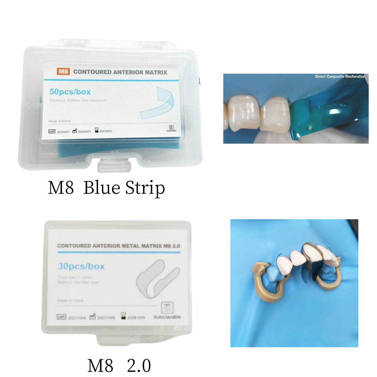 Dental Anterior Twin Matrices Cervical Matrix Blue Strip Fits TOR VM Minideep - Picture 13 of 13
