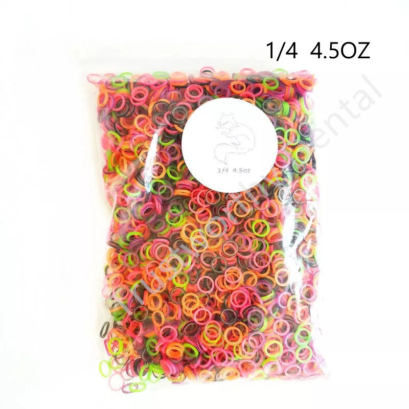 Dental 4.5OZ Orthodontic Elastics Bands Colorful Ligature Ties Brackets