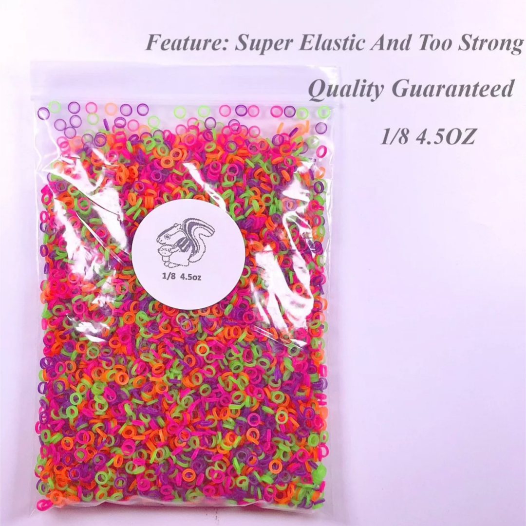 4.5OZ Colorful 5000Pcs Dental Orthodontic Elastics Rubber Bands Ligature Ties