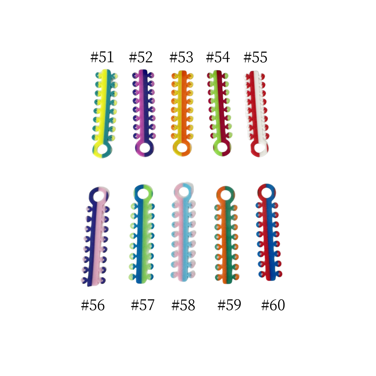 Double Color Dental Orthodontic Elastic Ligature Tie Rubber Bands Power Chains - Picture 7 of 11
