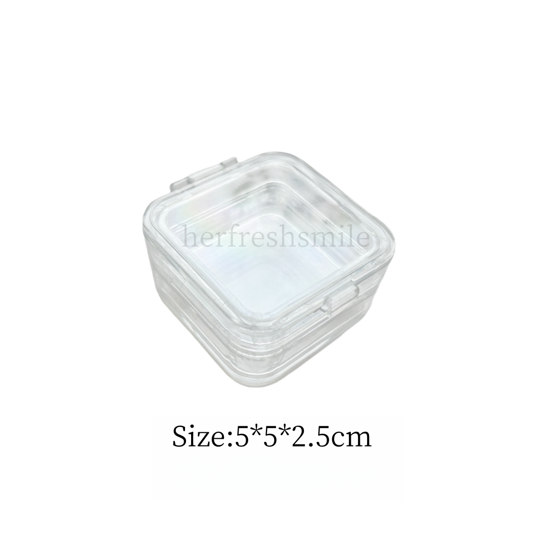 Denture Case Retainer Acrylic Jewelry Storage Box Hinged Display Dental Membrane