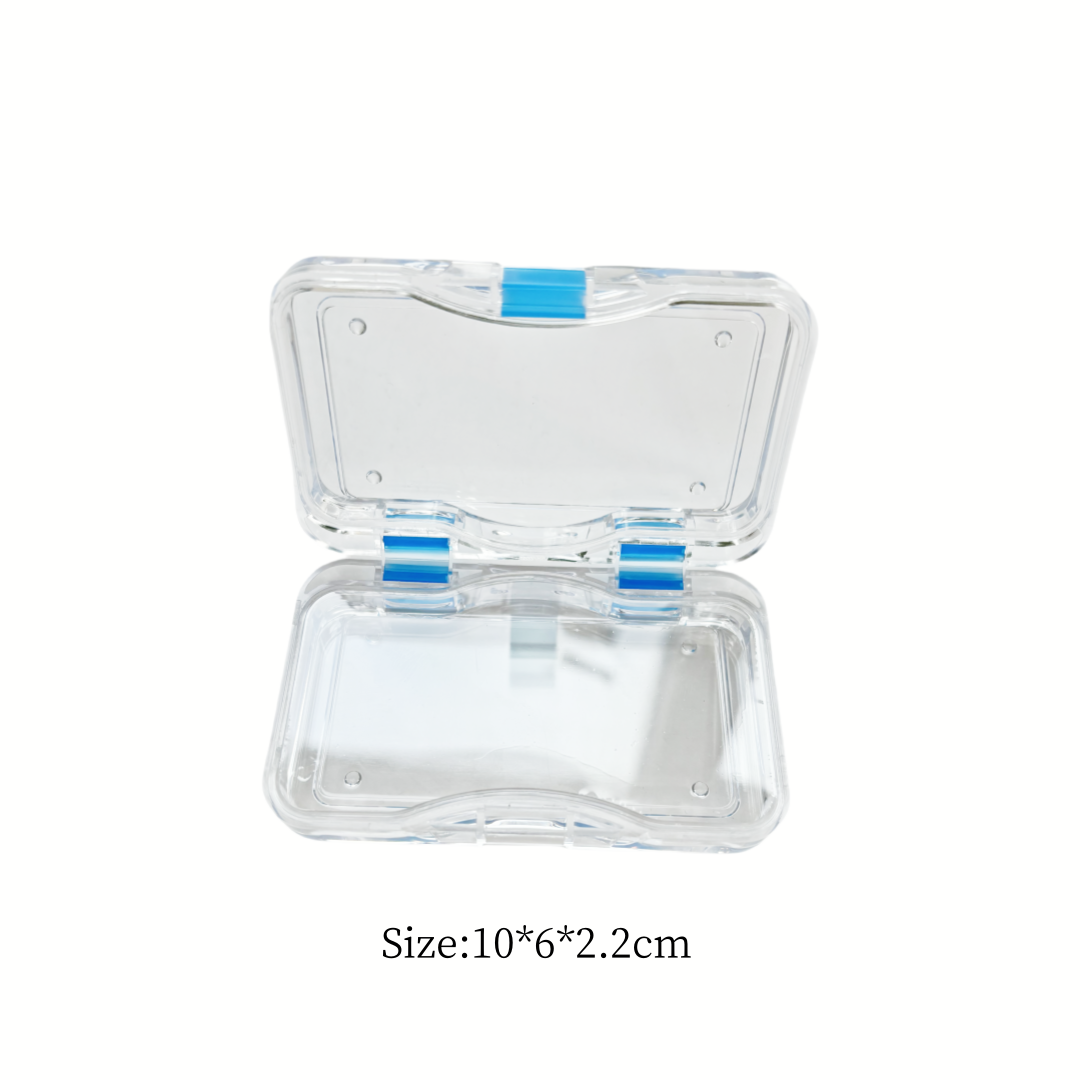 Denture Case Retainer Acrylic Jewelry Storage Box Hinged Display Dental Membrane