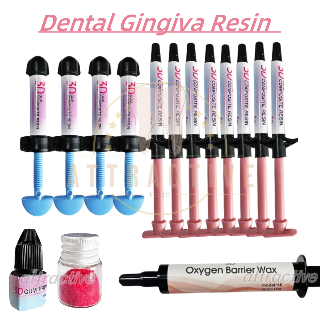Dental Pink Gingiva Resin Beautiful Gum Composite Highly 3D Aesthetic Adhesive