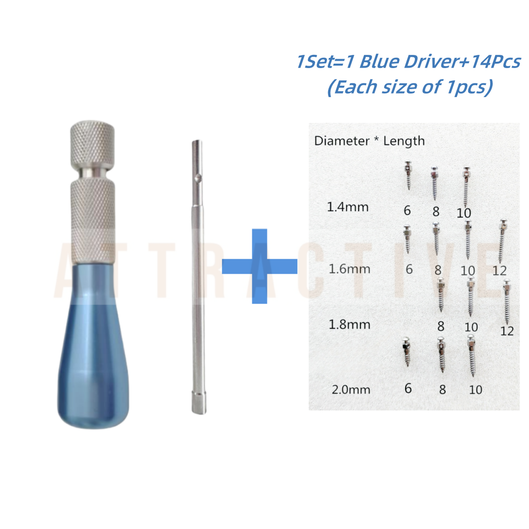 Dental Orthodontic Mini Micro Screws Self-Drilling Screwdriver Handpiece Keys